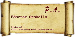 Pásztor Arabella névjegykártya